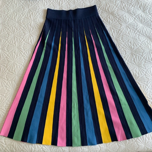 Anthropologie Maeve Rainbow Pleated Skirt XS - Picture 5 of 7